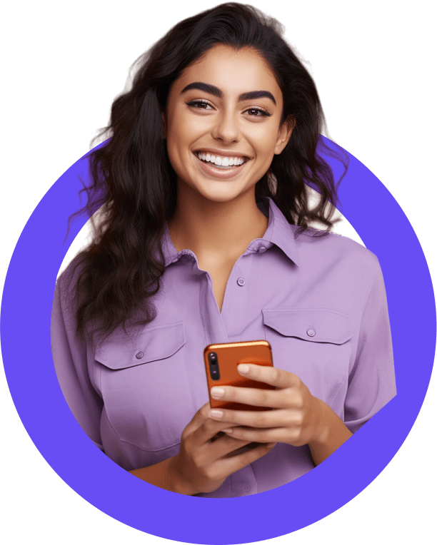 PCS messaging conversation on mobile